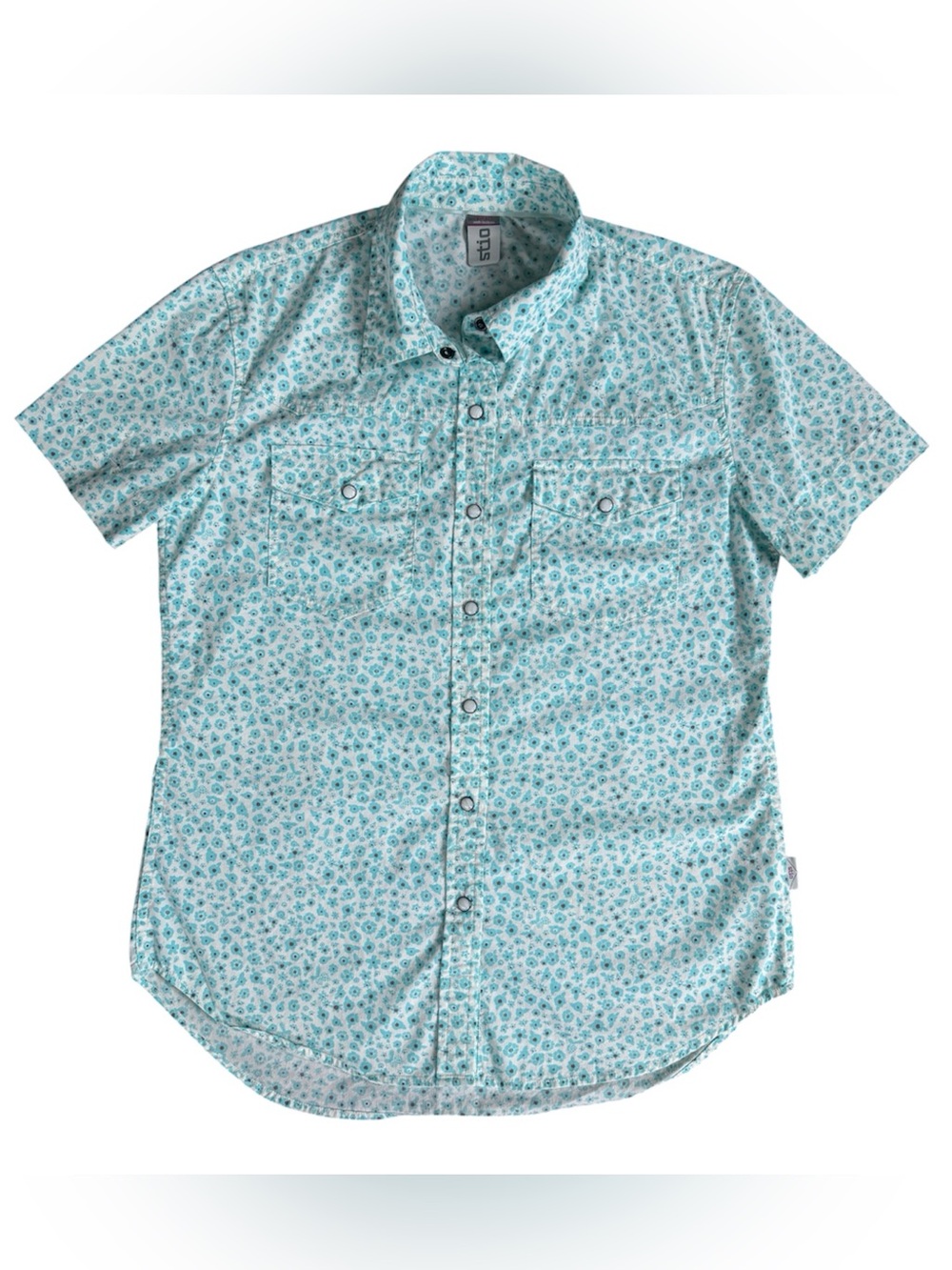STIO Women’s Short Sleeve Pearl Snap Floral Western Shirt Size Small Gropcore